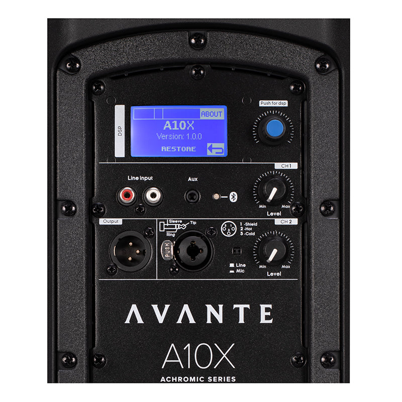 A10X - 10-inch Active Speaker with DSP, LCD & Bluetooth 5.0